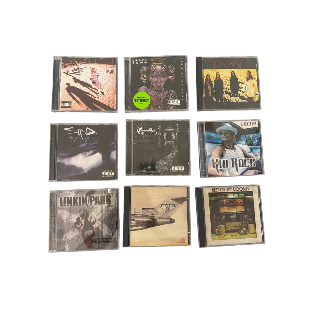 9 CD Lot Linkin Park Korn Beastie Boys Cypress Hill Staind Kid Rock Rock Rap